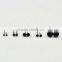 6mm Needle Felted Toy Accessories Craft Wire Back Black Plastic Eyes