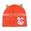 2016 newest korea style 100%cotton cute boys&girls baby beanie hat baby bonnet with animal head on