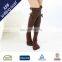 OEM Brown long lady cute elegant warm soft jacquard stocking tube,nylon tube stocking