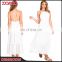 2017 New Arrival One Piece Casual Backless White Slip Maxi Dress Latest Dress Designs Photos