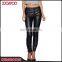 Custom Winter Latest Design Classic Black Pants Slim Fit Casual Lady Faux Leather Pants