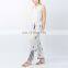New arrival long print wide legs women's fashion casual pants