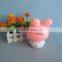 Lovely pink rabbit plastic coin bank