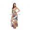 2017 new design long maxi dress digital pattern tradition print sexy dashiki dress for africa women