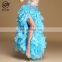Q-6051 Plus size long organza wave performance belly dance skirt with slit