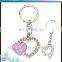 heart metal keyring promotion paris tourist souvenir metal keychain