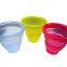 Yellow Or Gray Silicone Portable Folding Cup