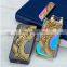 Three-dimensional Relief Double Arc Pulse Windproof USB Charging Cigarette Lighter