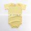 Summer pure color 100% cotton baby jumpsuit short sleeves rompers