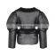 TWOTWINSTYLE Perspective Crop Tops Female Lapel Long Sleeve Bandage Womens Shirts Blouse Korean