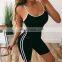 Summer 2020 Party Club Romper Black Gray Bodycon Playsuit Women Sexy Jumpsuit Jumpsuits Shorts