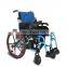 CE certificate magnesium alloy folding electric wheelchair with fashion five fork rear wheel