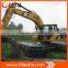 Dredging machinery amphibious excavator with long reach arm