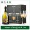 Full Color Logo Printed Wine Bottle And Glass Box
