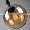 Vintage Hemp Rope Pendant Light E27 Glass Ball Shade Decorative Lamp