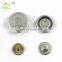Spring High Quality Metal Custom Logo Stud Brass Snap Button For Leather Garment
