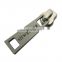 Shinning fashion zinc alloy metal engraved mini custom with logo zippers slider