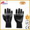 13g grey nylon polyester liner coated dipping black sandy nitrile mechanic machine work gloves importer