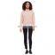 Wholesale custom brand ladies spring and summer new ladies half zipper sweater fashion long-sleeved casual pullover top crop