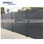 Custom Grey Color Aluminum Post WPC Garden Fence With WPC Fence Panel