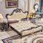 Popular Luxury Quality European Bedroom Wedding Queen Size Wood Carving Leather Wall Bed Wedding Bed