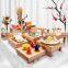 modern fashion multi functional solid beech wood dessert display rack sushi cake buffet stand