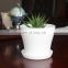 Plastic Plant Pot With Saucer, Decorative Plastic Gardening Flower Pot