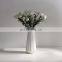 Matt White Color Nordic INS Style Figurines Frosted Round Design Model Home Room Flowers Decorative Ornament Ceramic Vase