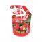 customized biodegradable food liquid top open  spout pouch bag for tomato sauce