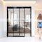 Black Slim Thermal Break Double Large Glass Aluminium Black Windows and Doors Sliding Door