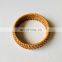 Hot Sale Round handwoven rattan bracelets, Natural Summer rattan bangles cheap wholesale