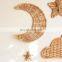 Hot Sale Stars And Crescent Moon Wicker wall basket Boho Wall Art Kids wall decor Wholesale Vietnam Supplier