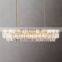 Retro Classic ODEON Multi Layer Rectangular Tier Modern Crystal Black Chandelier For Living Room Bedroom Hotel Ceiling lighting