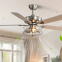 Retro American ceiling fan light cross-border customized export ceiling fan light 110V fan living room light