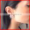 925 sterling silver high quality women jewelry micro pave cz double side ear jacket crystal earring