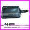 vertical style Black leather business ID badge card holder with slot & chain Holes