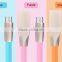 zinc flat cable with 8 colors micro usb cable