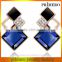 Fashion jewelry New 2016 Latest Simple Designs Gold Colorful Diamond Crystal Earring For Women