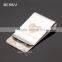 New Pocket Slim Cash Money Clip High Polished Stainless Steel Laser Custom Logo Metal Paper Clip