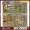 design metal iron spiral staircase with glass tread