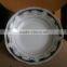 Mid east hot design ceramic deep cut edge plate with flower/lowest price soup plate