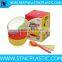 colorful reusable plastic salad bowl with spoon