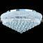 Small size silver semi flush mount crystal chandelier