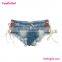 Sexy Hot Nightclub Womens Lace Up Jean Shorts