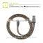 Walnut Micro Leather Cable for Samsung/smart Phone/Android Phone