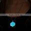 Unique design luminous jewelry attractive retro black snowflake necklace