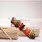 Low price 50/100pcs bbq bamboo skewers with custom logo