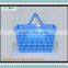 plastic shopping basket with wheels /shopping rolling basket with wheels