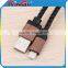 USB wood shell charging and data transfer braited data cable