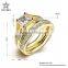 Wholesale factory 2016 trendy new Zircon diamond gold rings designs for women                        
                                                Quality Choice